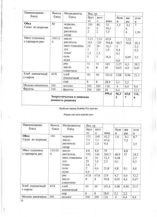 Конкурсная документация по питанию