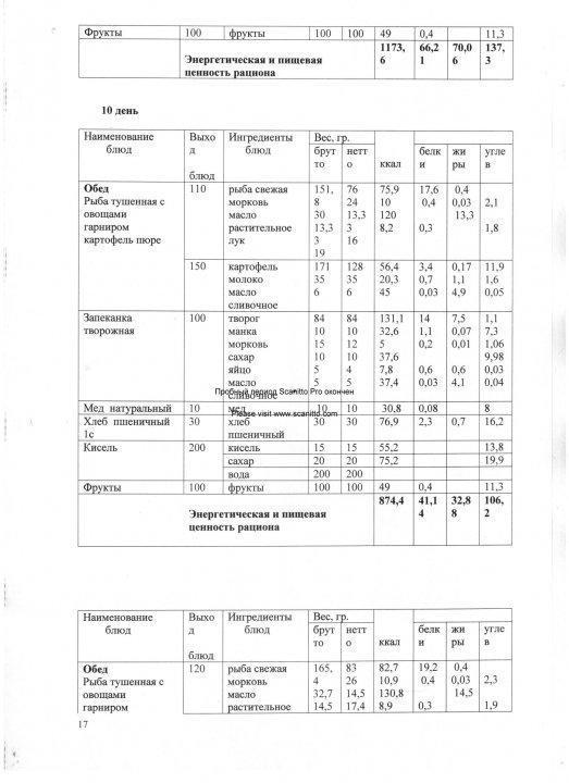Конкурсная документация по питанию